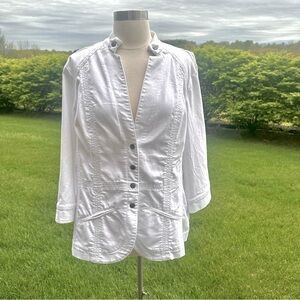 COLDWATER CREEK White Denim Jacket